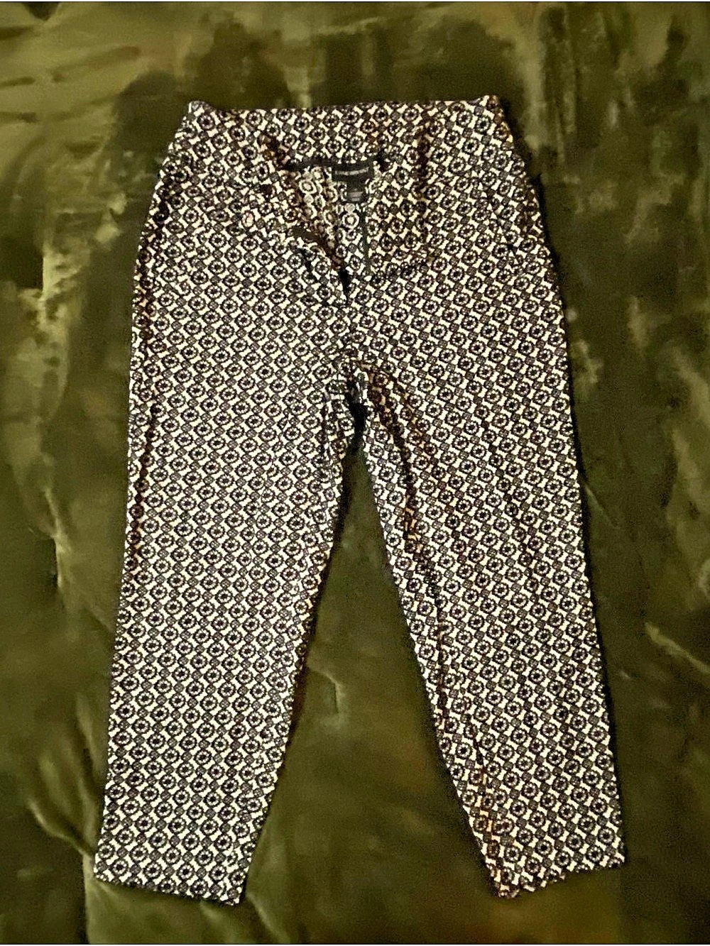 Lane Bryant Geometric Trousers in Black & White Waist 18